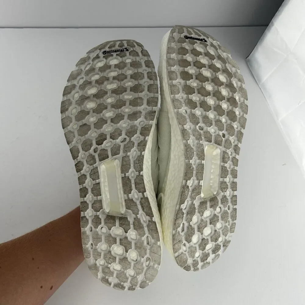 Used Adidas UltraBoost 20 Triple White 12 Running Cross Training Casual Shoes